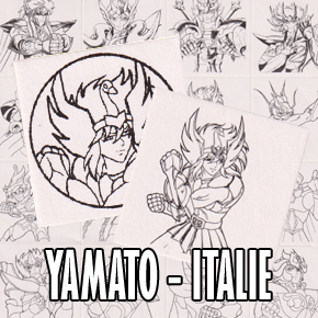 Seiya Stickers Yamato, Italie